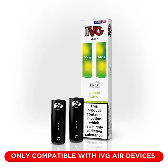 IVG Air Lemon Lime pods x2 rechargeables 20mg