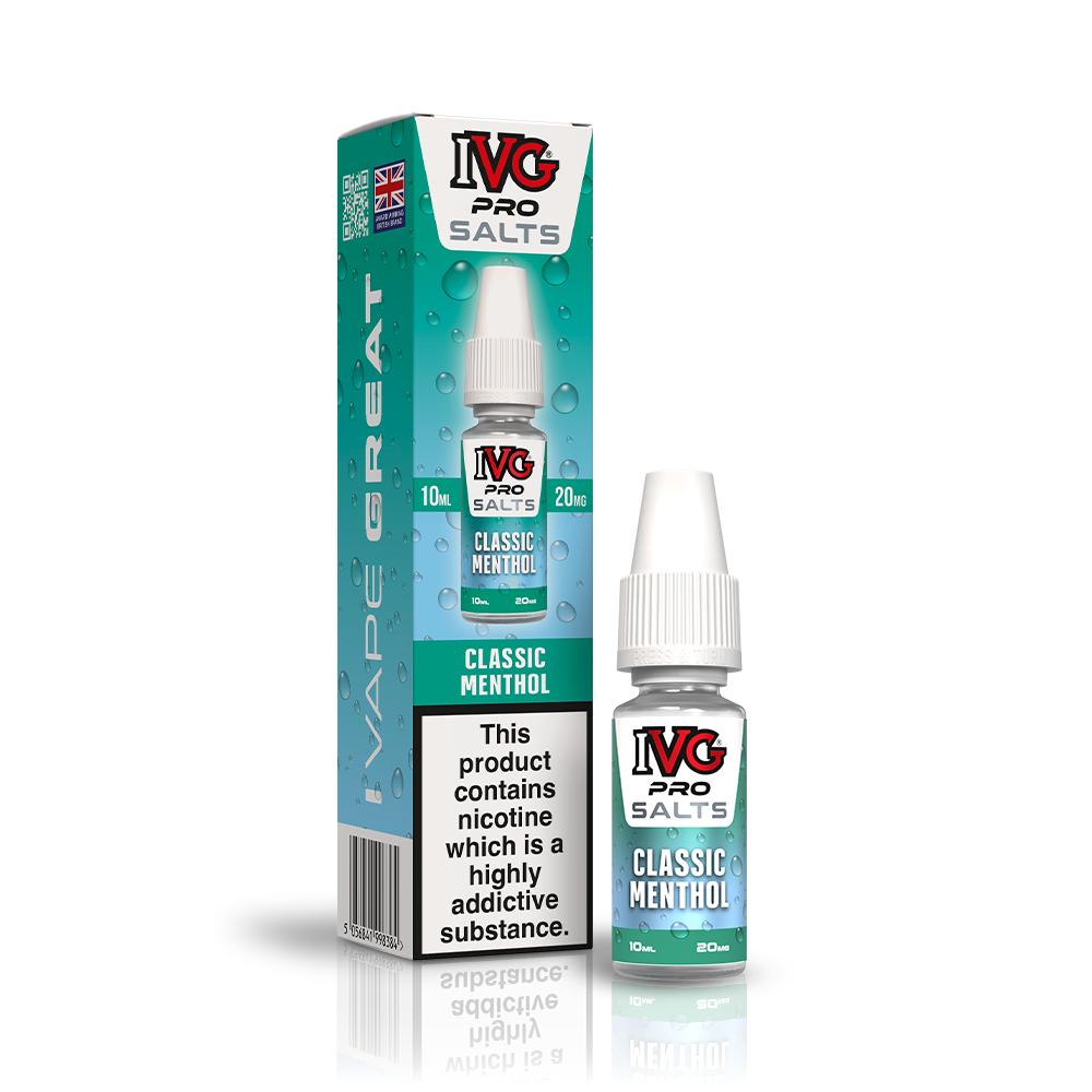 IVG Pro Salts e-liquide Classic Menthol 10ml 10mg/20mg 50/50