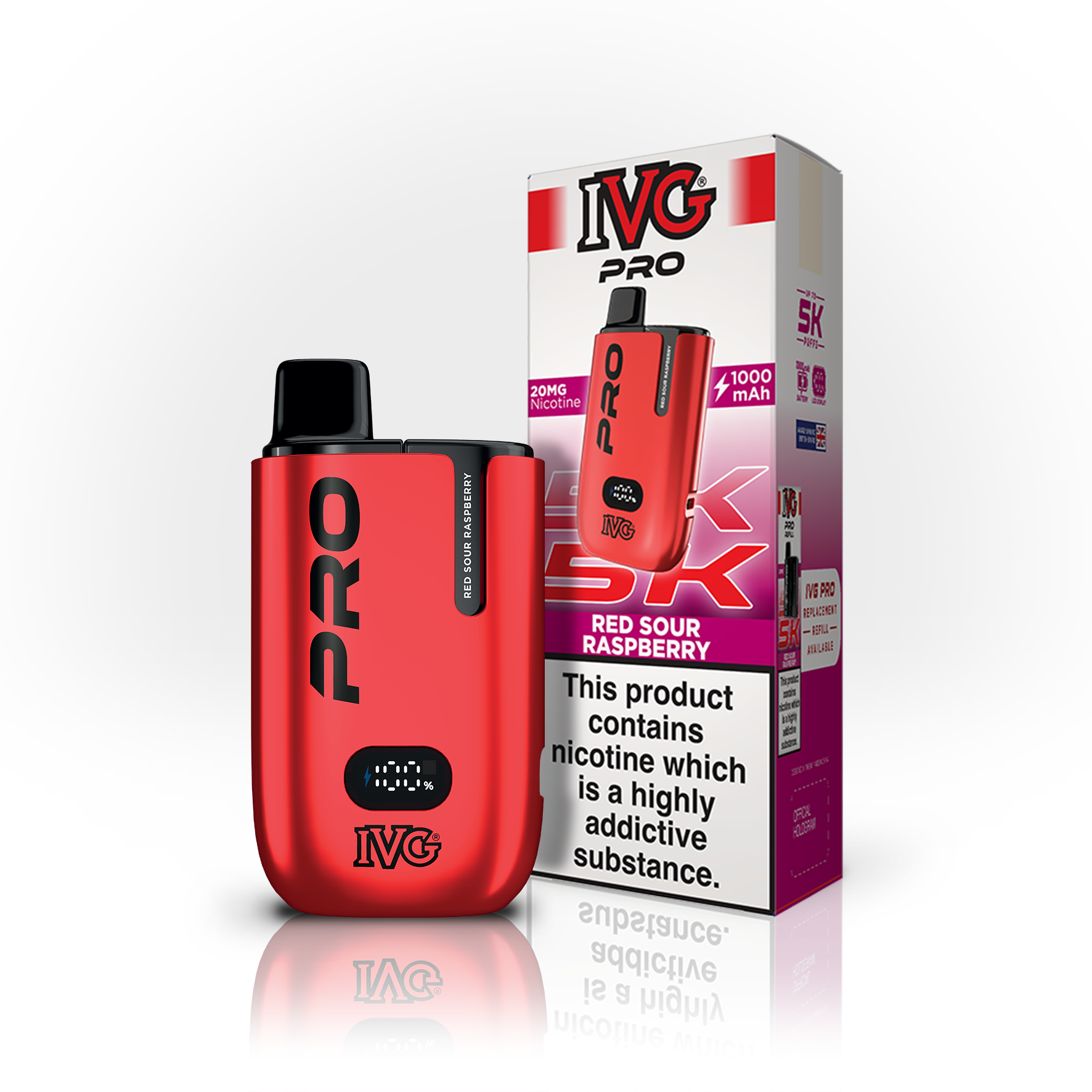 IVG Pro 5K Kit Framboise Rouge Acidulée 20mg 2ml+4ml