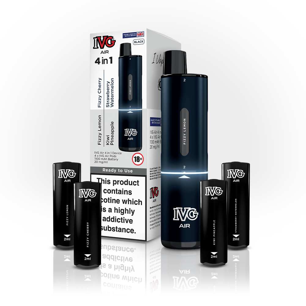 IVG Air 4-en-1 Kit Pod Rechargeable Black 4 saveurs