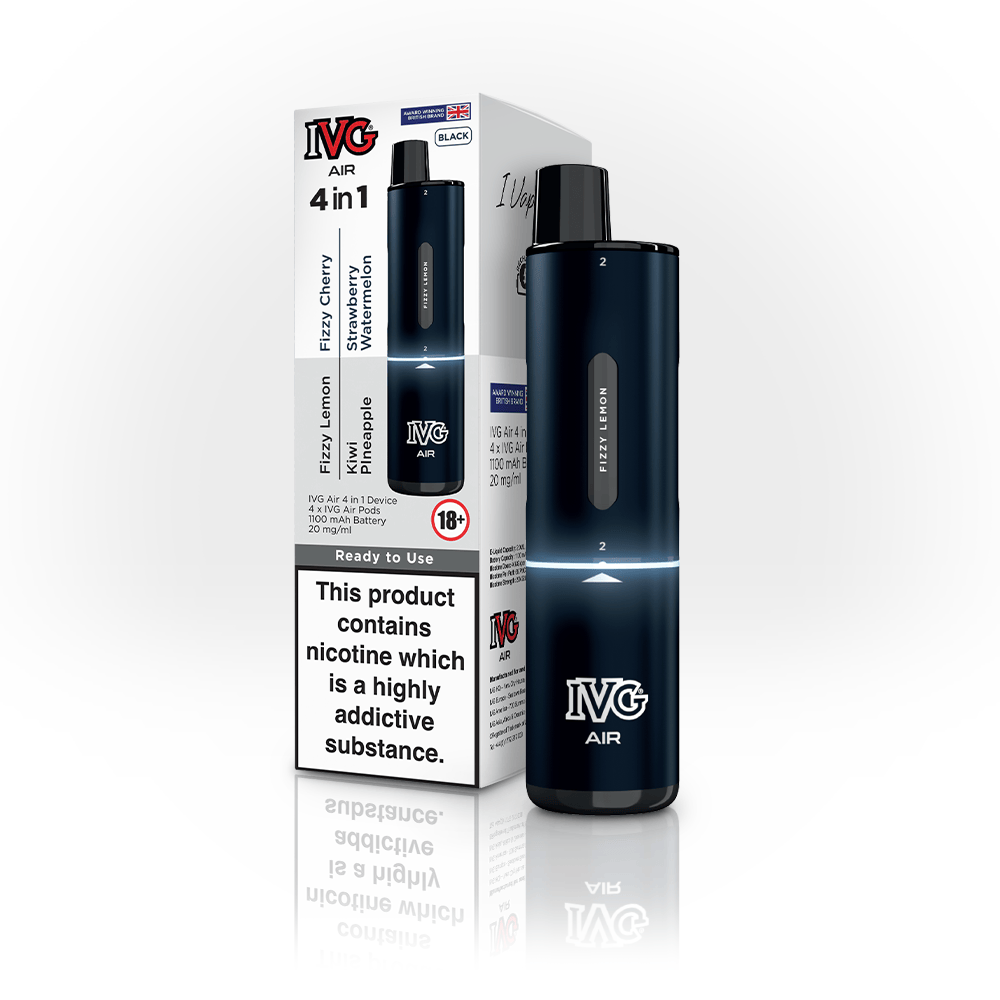 IVG Air 4-en-1 Kit Pod Rechargeable Black 4 saveurs