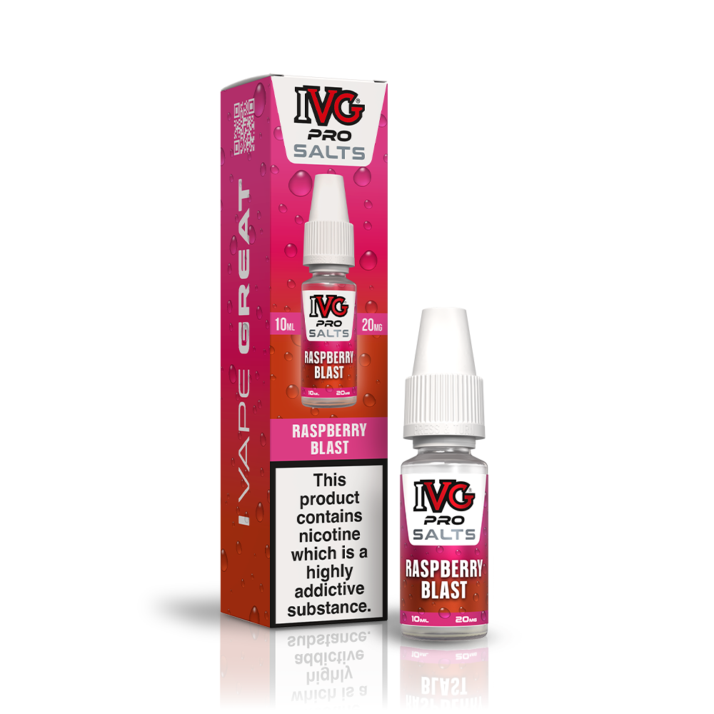 IVG PRO Salts Raspberry Blast e-liquide 10ml 20mg framboise