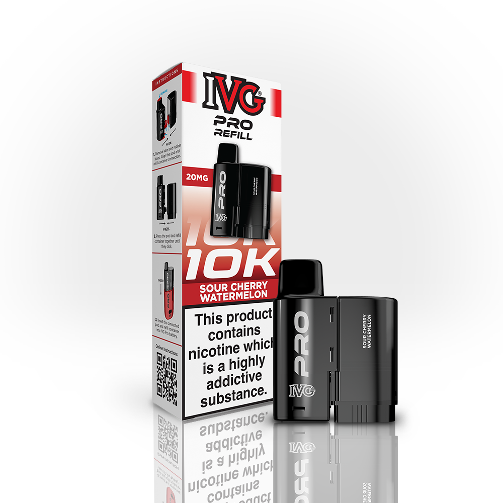 IVG Pro 10K Pod Sour Cherry Watermelon 20mg