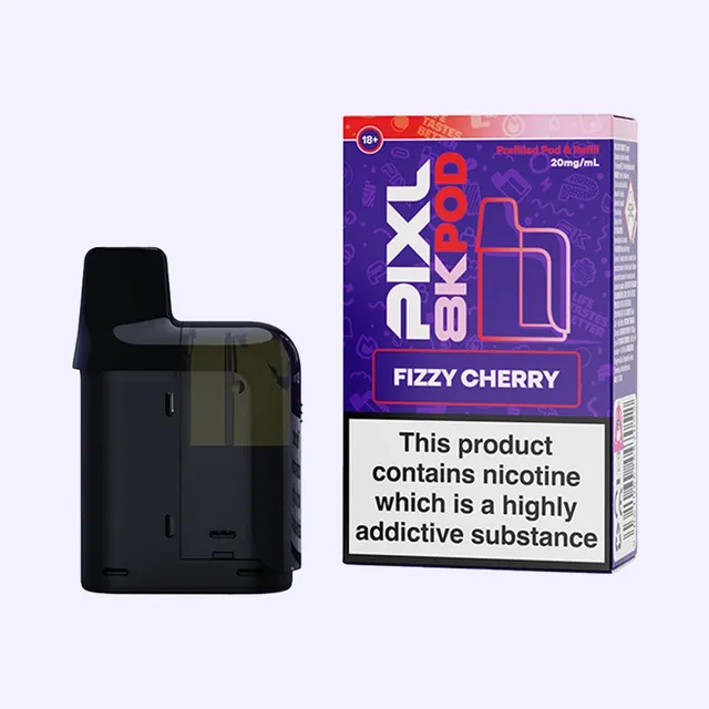 PIXL 8000 Fizzy Cherry pod 20mg recharge cerise petillante