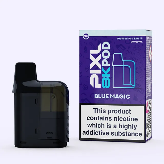 PIXL 8000 Blue Magic pod rechargeable 20mg myrtille menthe