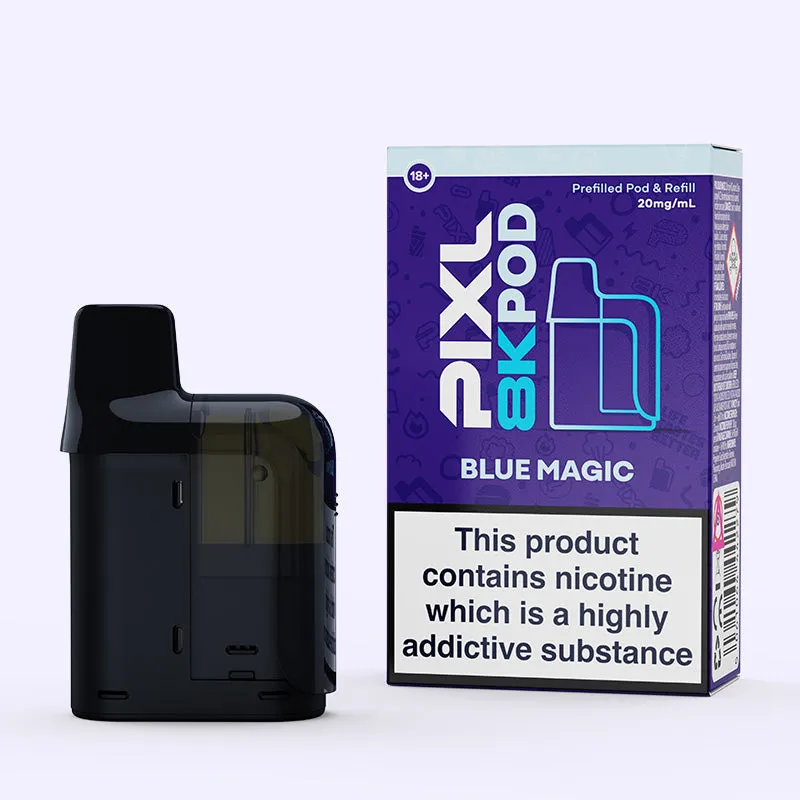 PIXL 8000 Blue Magic pod rechargeable 20mg myrtille menthe