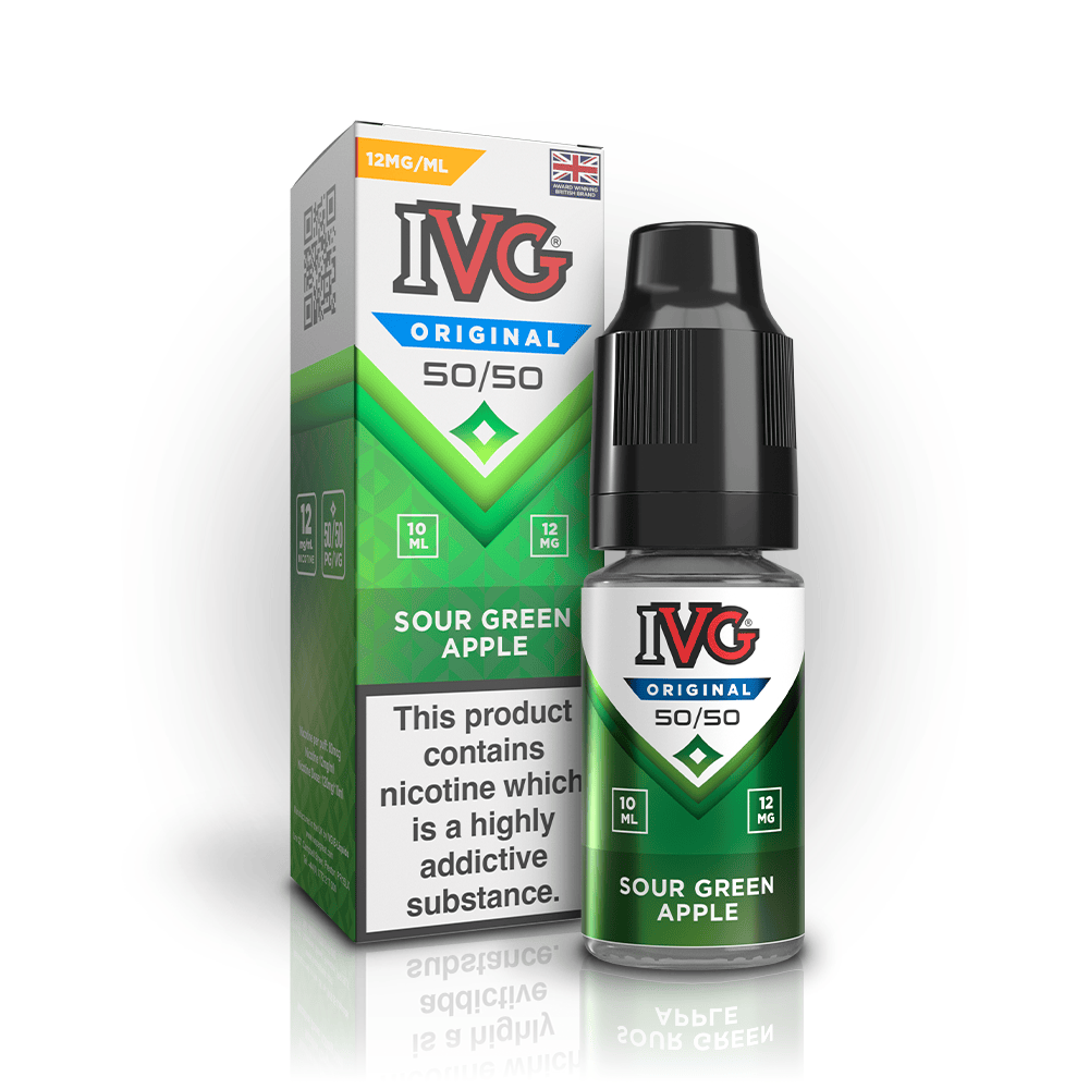 IVG Original 50:50 Sour Green Apple e-liquide 10ml 3mg pomme