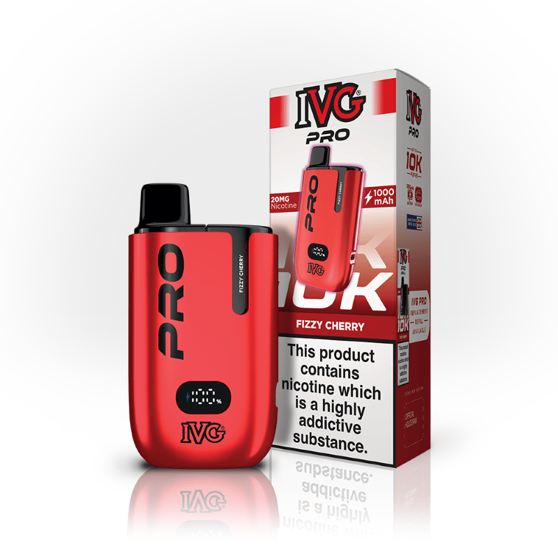 IVG Pro 10K Fizzy Cherry kit pod rechargeable cerise 20mg