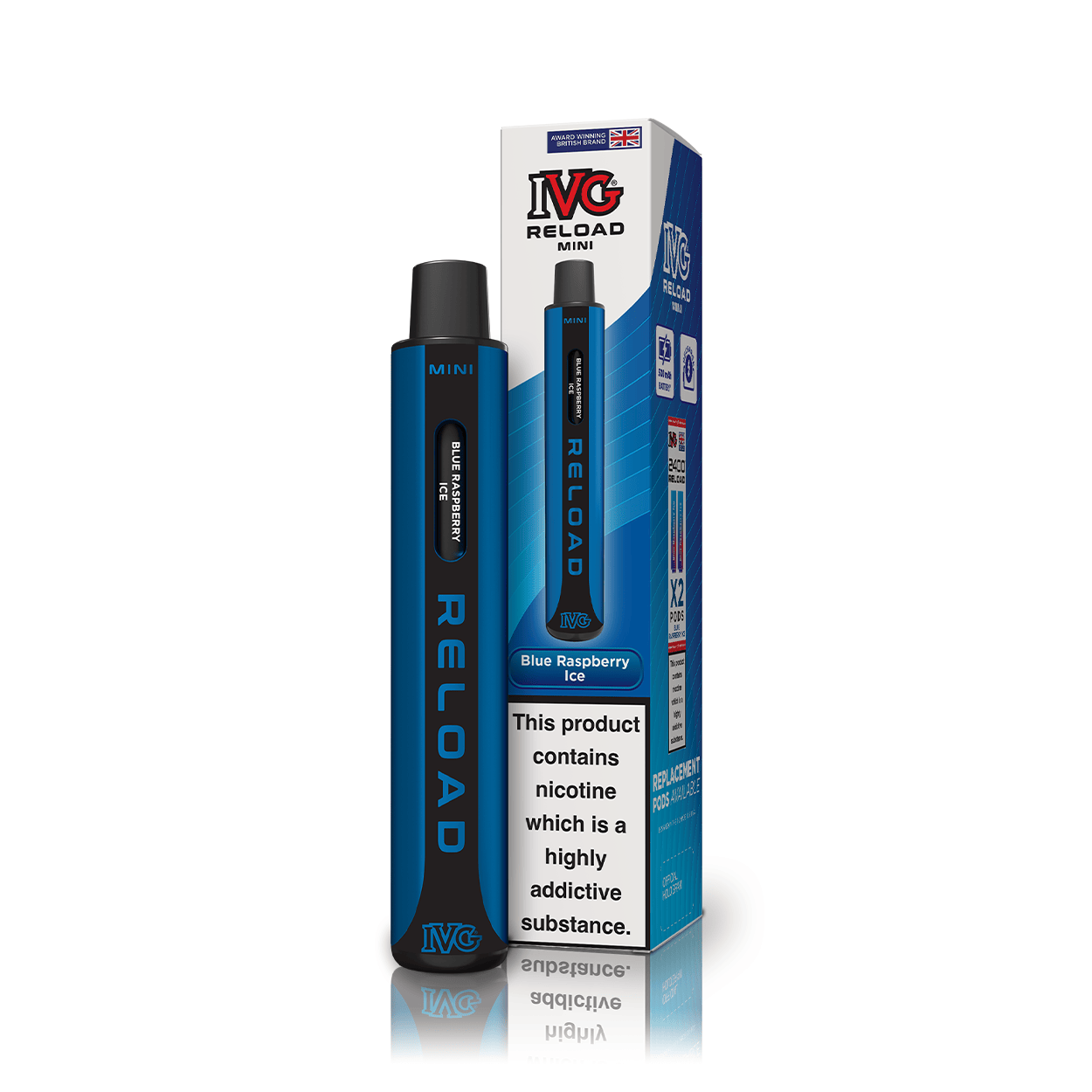 IVG Reload Mini Blue Raspberry Ice Kit Pod 20mg 2ml