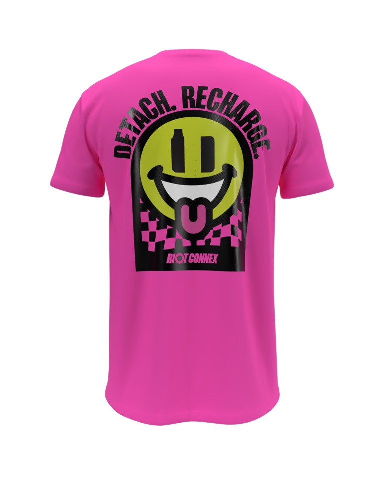 Riot Squad Connex Acid Smiley Pink t-shirt rose Taille M