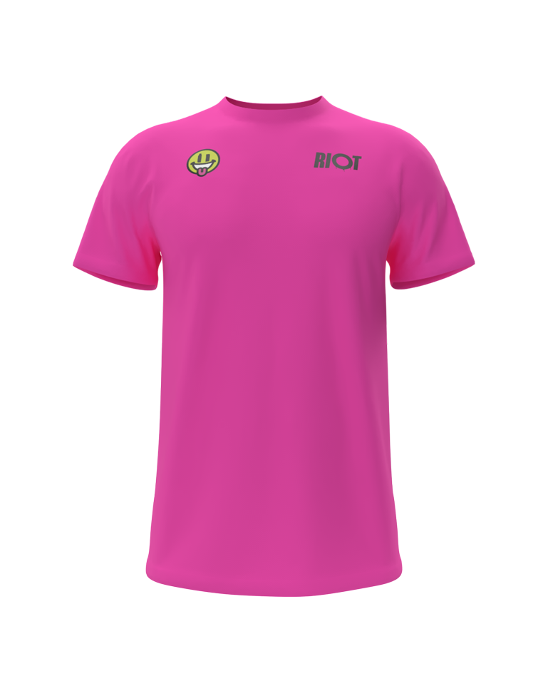 Riot Squad Connex Acid Smiley Pink t-shirt rose Taille M