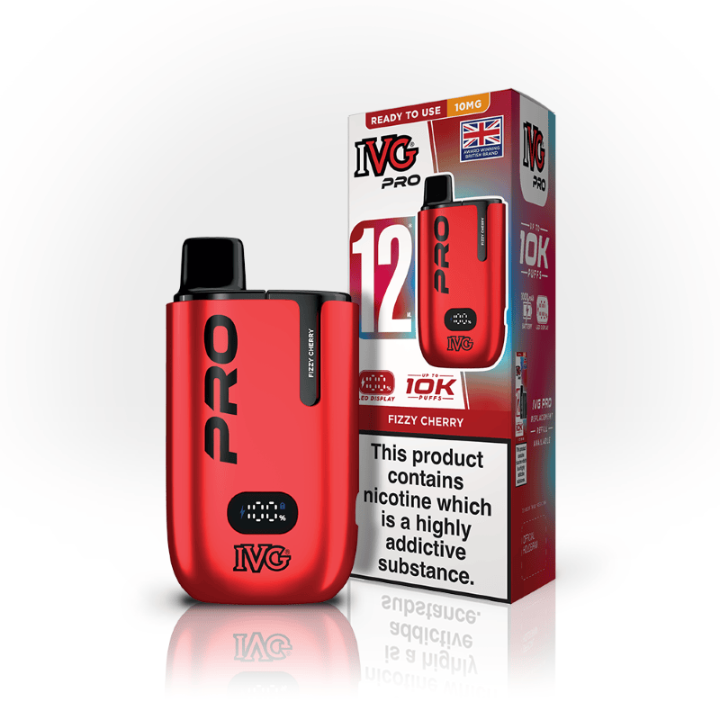 IVG Pro 10K Fizzy Cherry kit pod rechargeable cerise 20mg