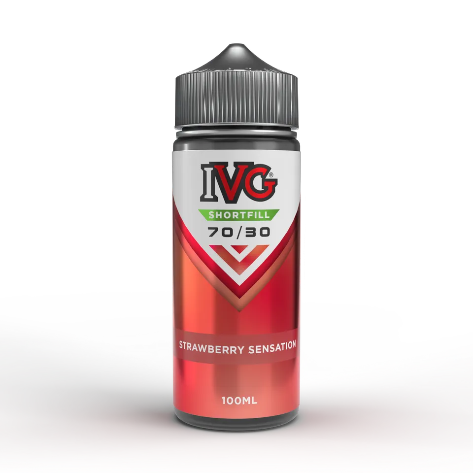 IVG 70:30 Shortfills Strawberry Sensation e-liquide 100ml 0mg