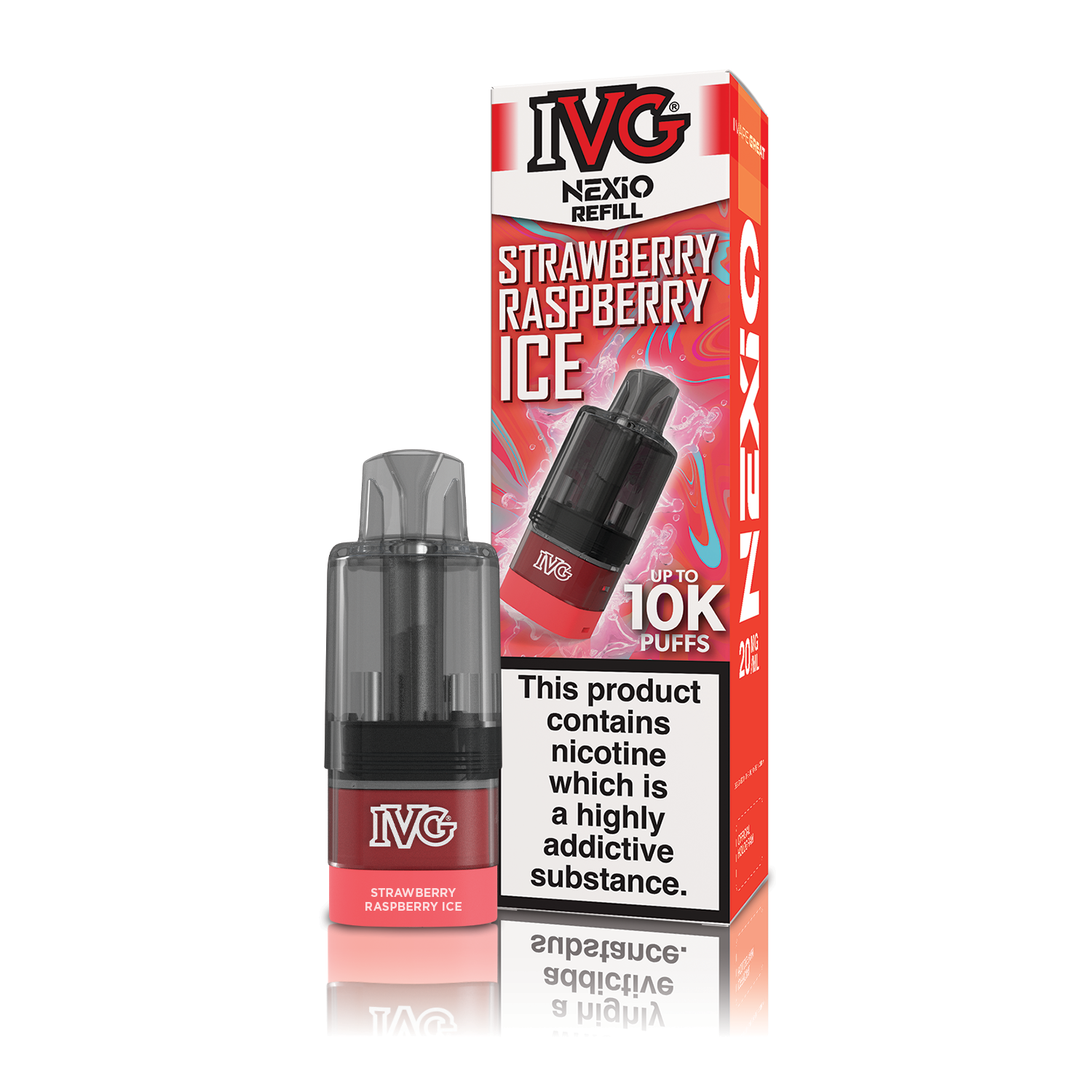 IVG NEXiO Strawberry Raspberry Ice Pod 10ml 20mg Fraise Glacée