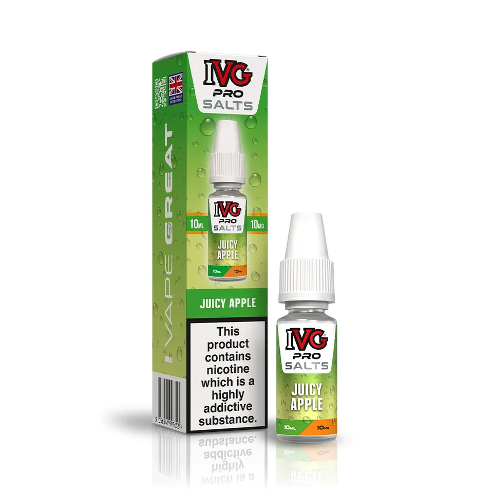 IVG PRO Salts Juicy Apple E-liquide 10ml 20mg pomme glacée