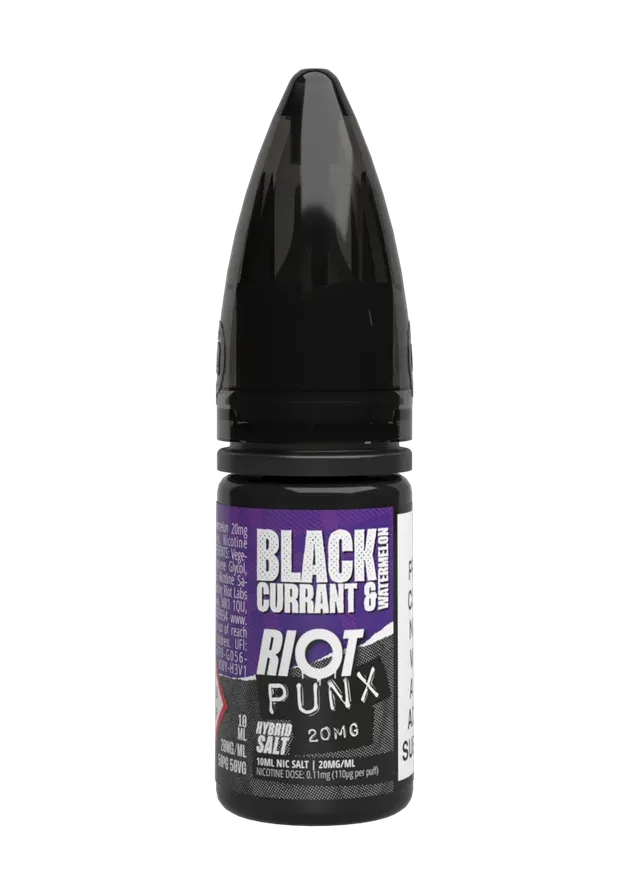 Riot Squad Punx Blackcurrant Watermelon e-liquide 10ml 10mg cassis