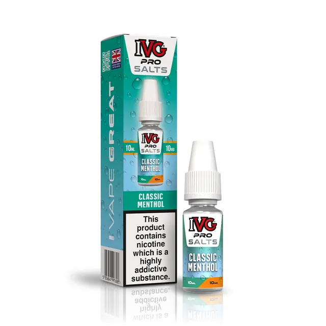 IVG Pro Salts e-liquide Classic Menthol 10ml 10mg/20mg 50/50