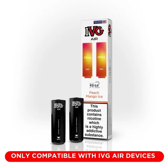IVG Air Peach Mango Ice pod rechargeable 2x2ml 20mg menthol
