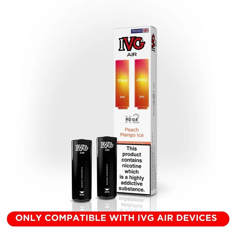 IVG Air Peach Mango Ice pod rechargeable 2x2ml 20mg menthol
