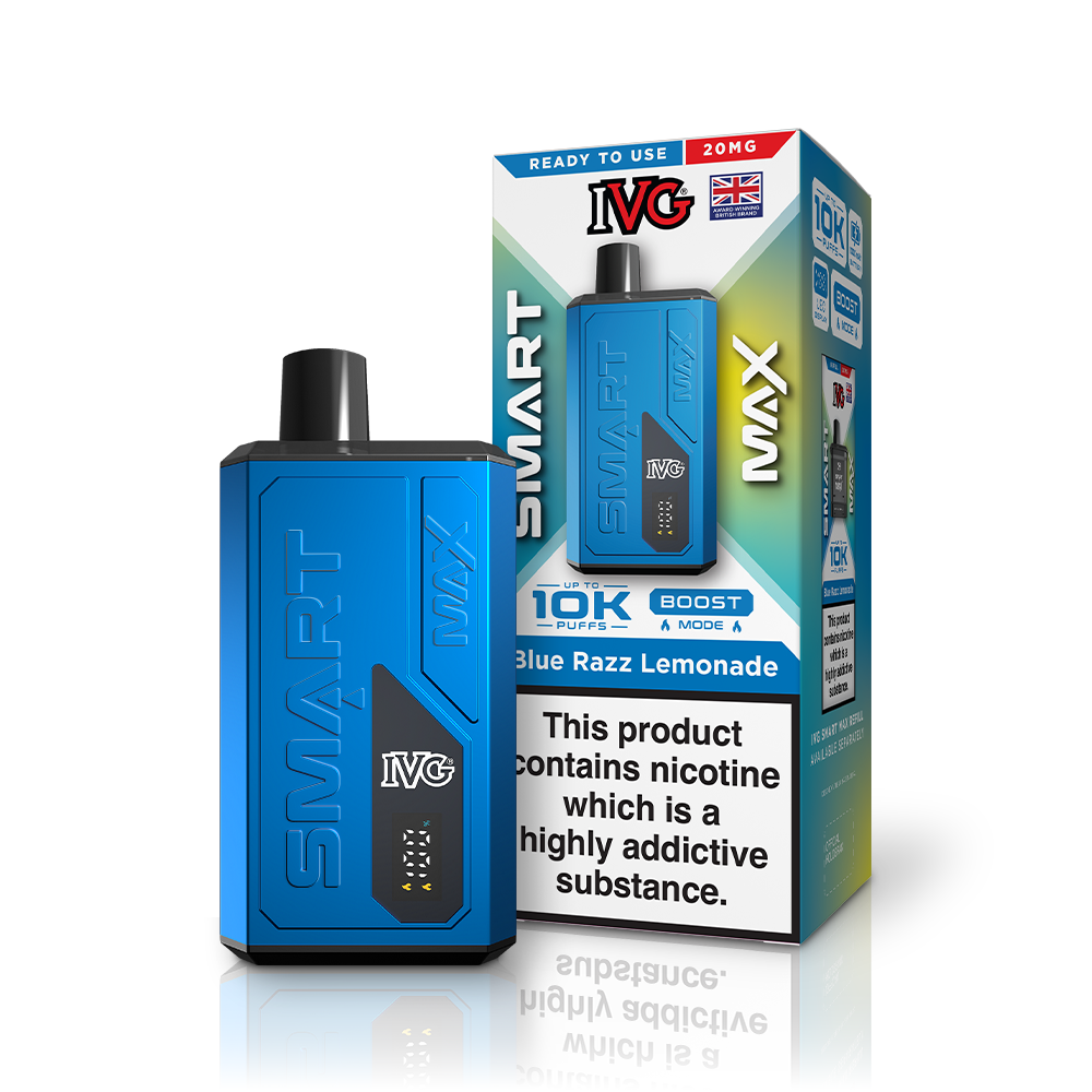 IVG Smart Max Blue Razz Lemonade pod rechargeable 20mg 10000 puffs
