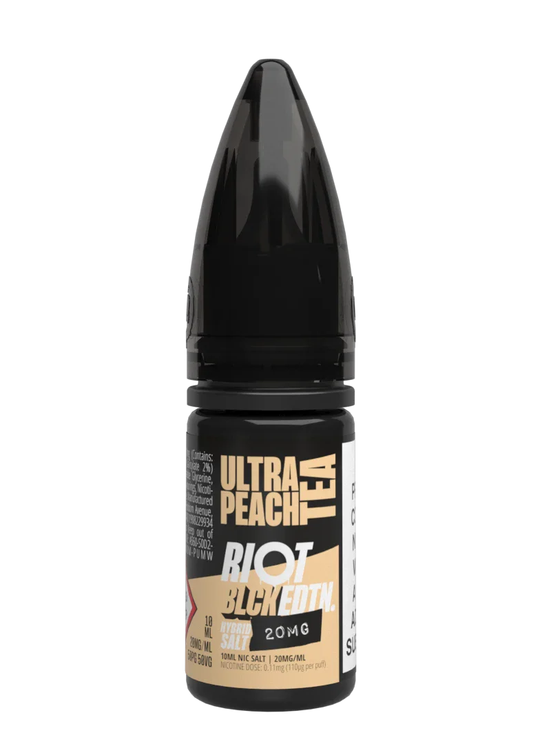 Riot Squad Blck Edtn Ultra Peach Tea e-liquide 10ml 10mg pêche