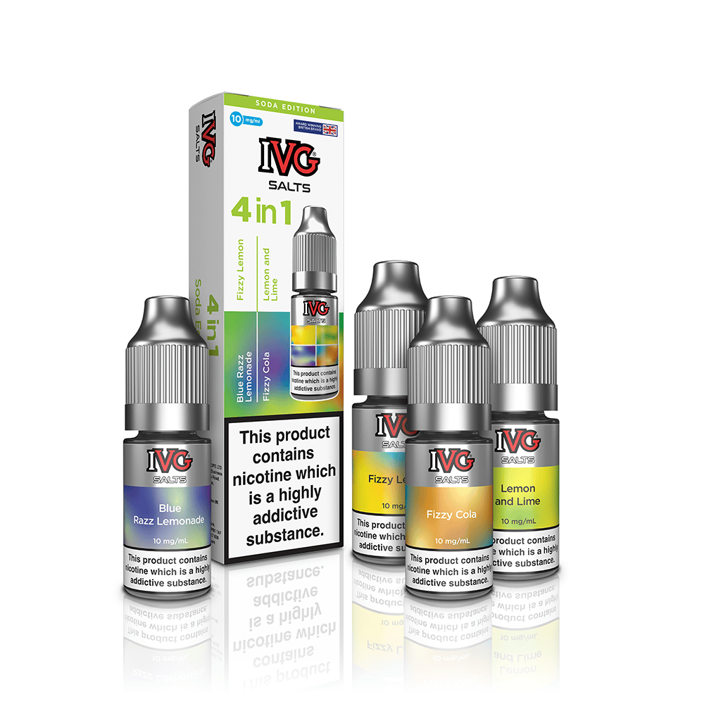 IVG Salts 4 in 1 Soda Edition e-liquide 4x10ml 10mg cola citron