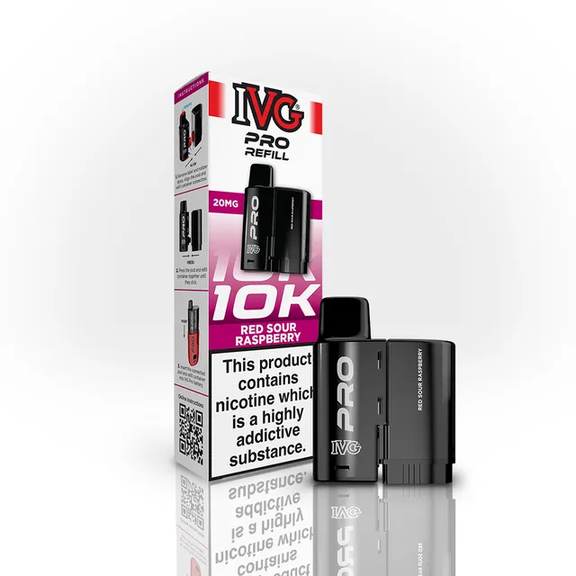 IVG Pro Red Sour Raspberry pod recharge 20mg