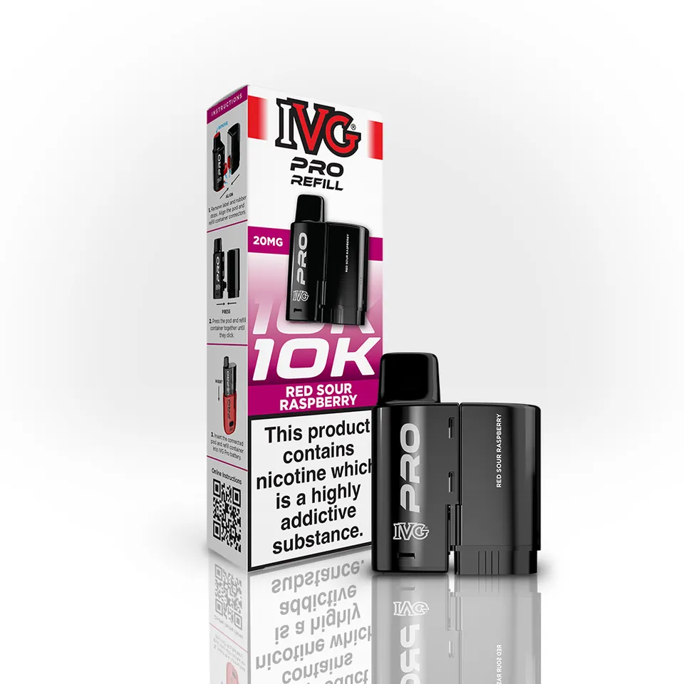 IVG Pro Red Sour Raspberry pod recharge 20mg