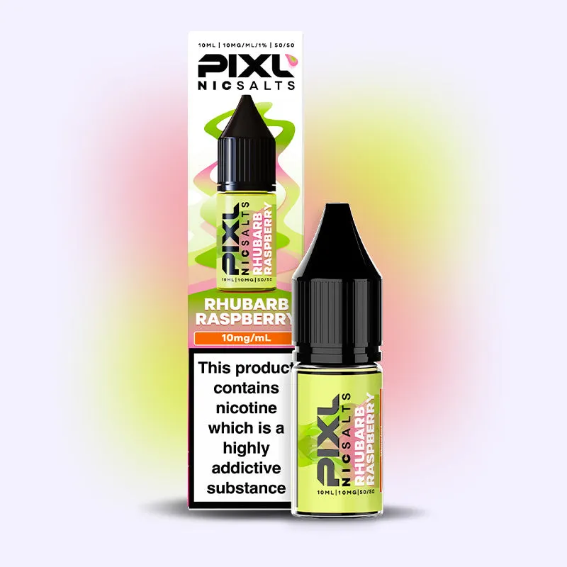 PIXL Nic Salts e-liquide rhubarb raspberry 10ml 20mg