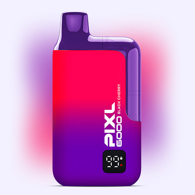 Pixl 6000 Black Cherry puff rechargeable 20mg cerise noire