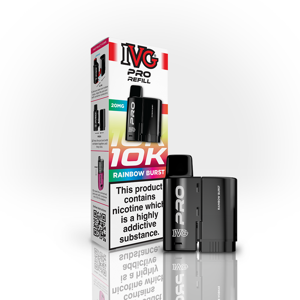IVG PRO 10K Pod Rainbow Burst 20mg - Cartouche 2ml+10ml