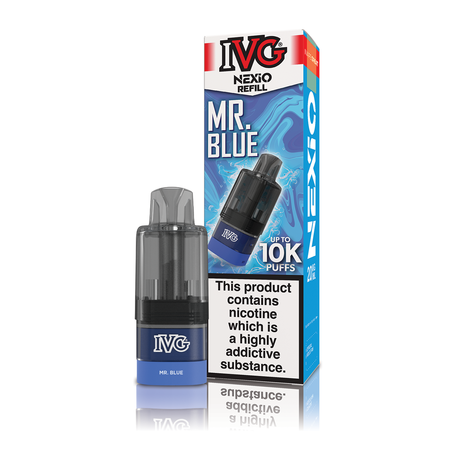 IVG NEXiO Mr Blue Pod 10ml 20mg Fruits Rouges Menthol