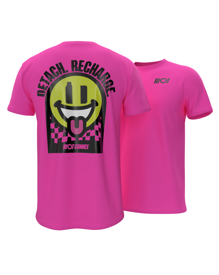 Riot Squad Connex Acid Smiley Pink t-shirt rose Taille M
