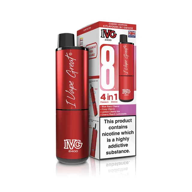 IVG 2400 Cherry Edition kit pod 4-en-1 cerise