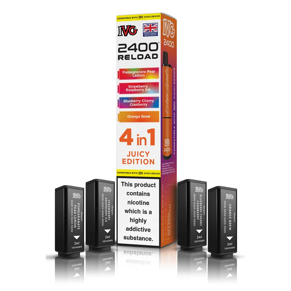 IVG 2400 Reload Pods Juicy Edition 4-en-1 Lot de 4