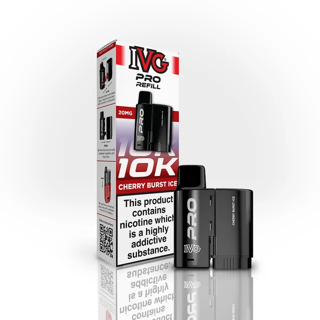 IVG PRO 10K Cherry Burst Ice pod 20mg 2ml+10ml cerise glace