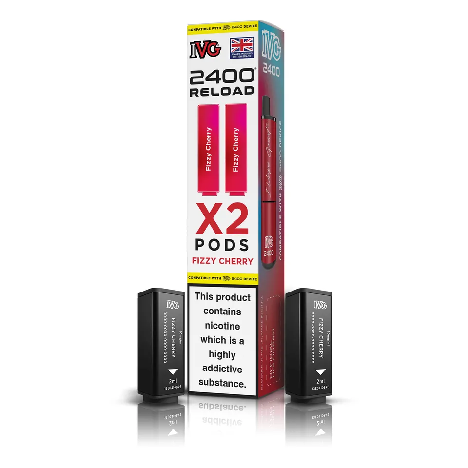 IVG 2400 Fizzy Cherry pod rechargeable x2 20mg
