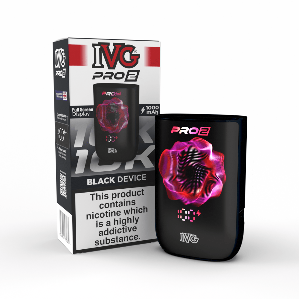 IVG Pro 2 Appareil Pod Rechargeable Noir 1000mAh