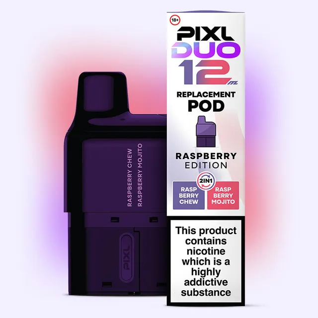 PIXL Duo 12 Raspberry Edition pod 20mg double framboise