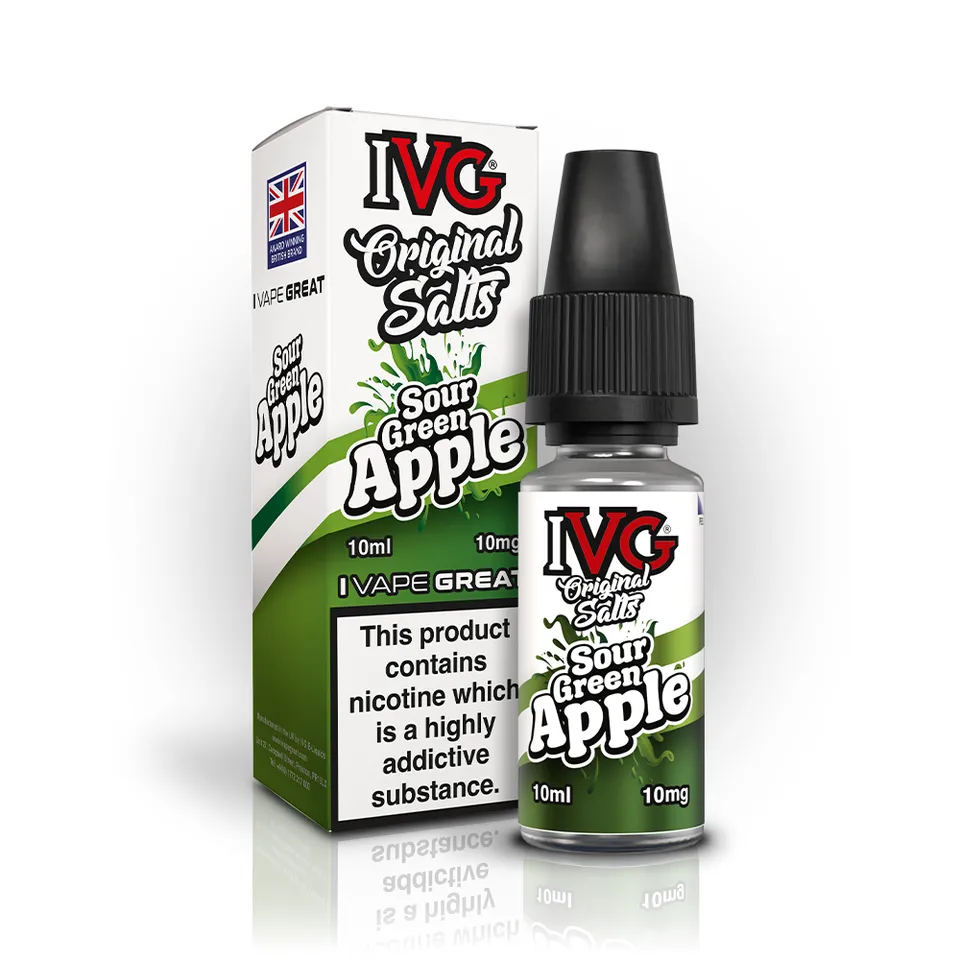 IVG Original Salts Sour Green Apple e-liquide 10ml pomme verte 10mg