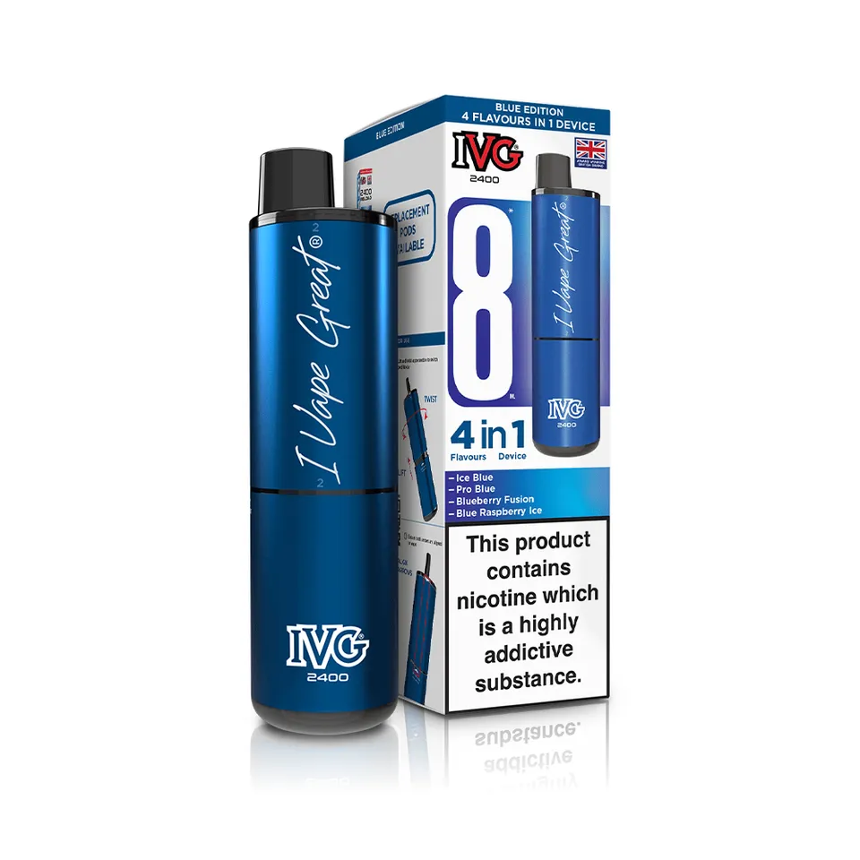 IVG 2400 Blue Edition pod rechargeable 20mg 4x2ml