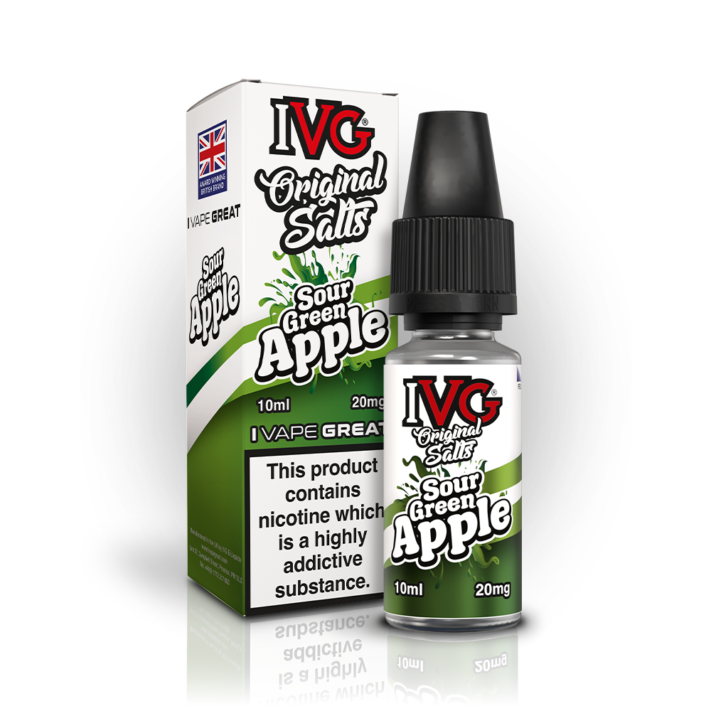 IVG Original Salts Sour Green Apple e-liquide 10ml pomme verte 10mg