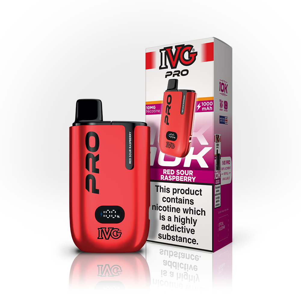 IVG PRO Red Sour Raspberry kit pod 10K 20mg