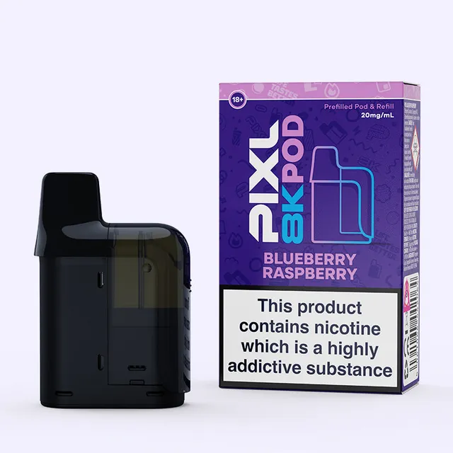 Pixl 8000 Blueberry Raspberry Pod 12ml 20mg myrtille