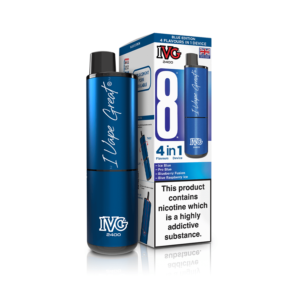 IVG 2400 Blue Edition pod rechargeable 20mg 4x2ml