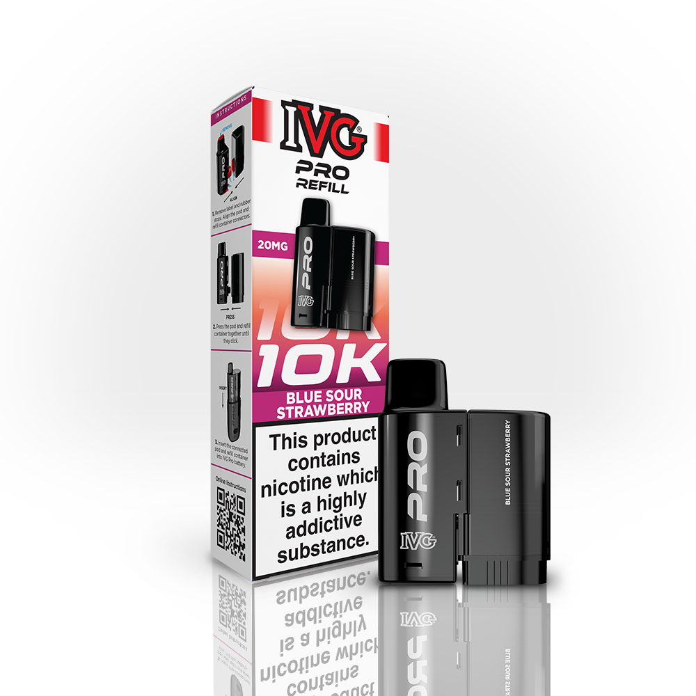 IVG PRO 10K Blue Sour Strawberry pod rechargeable 20mg fraise