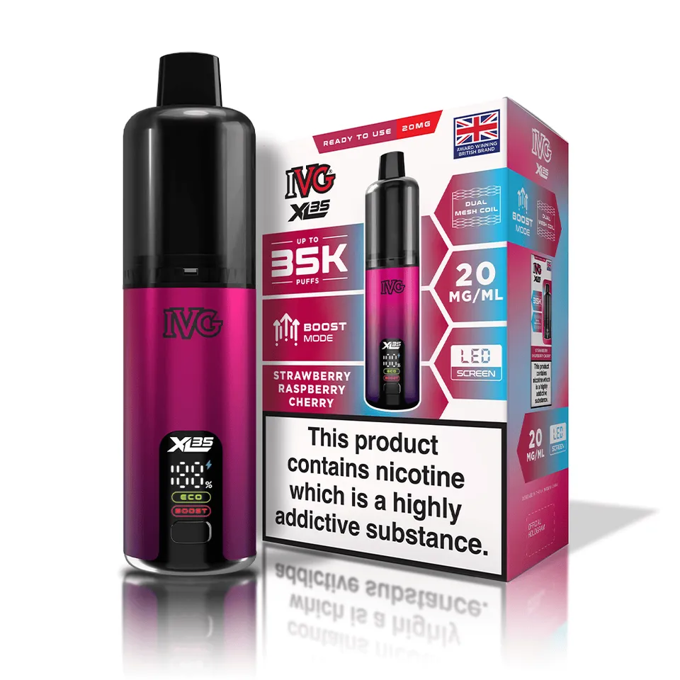 IVG XL35 Strawberry Raspberry Cherry kit pod 35000 puffs
