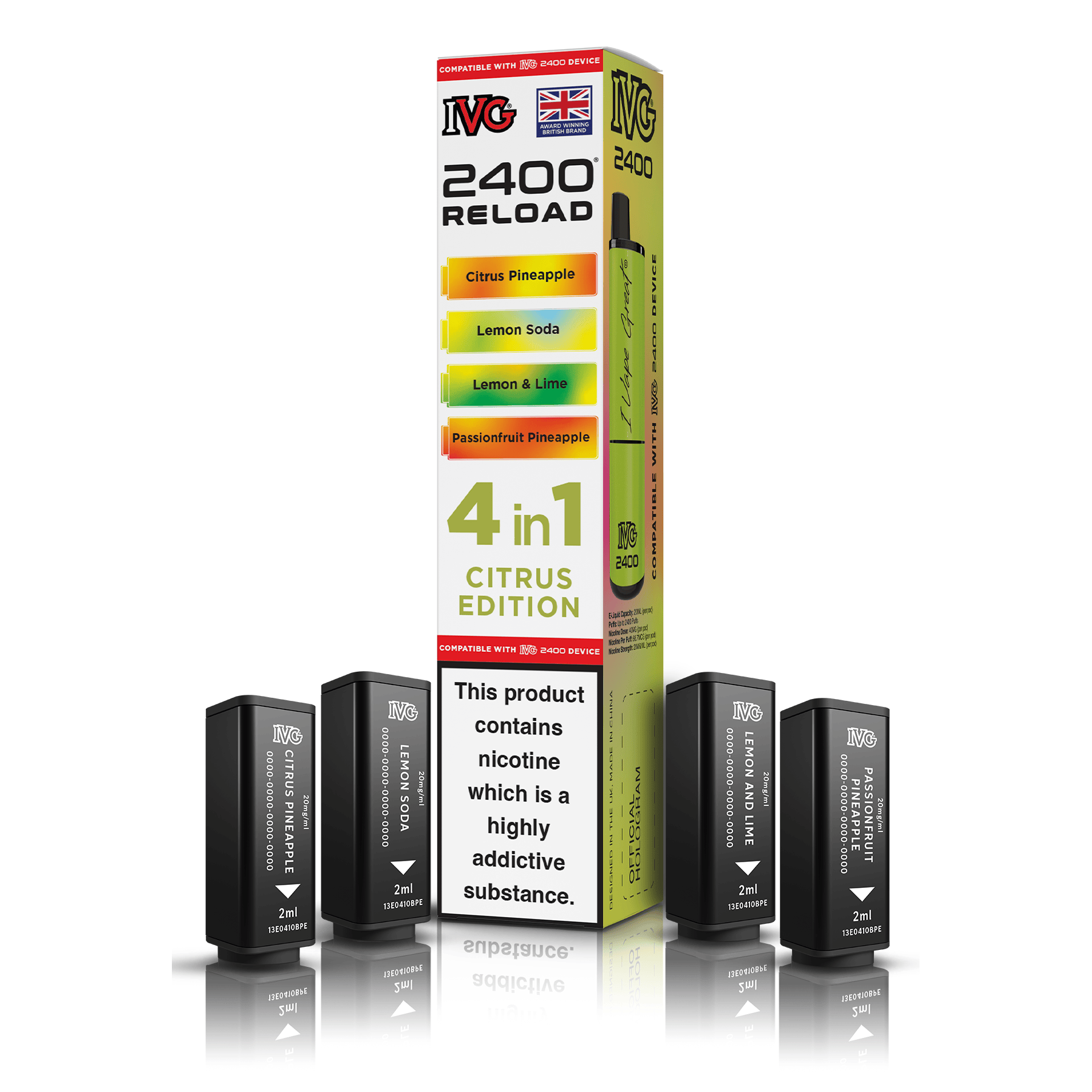 IVG 2400 Reload pods Citrus 4-en-1 agrumes