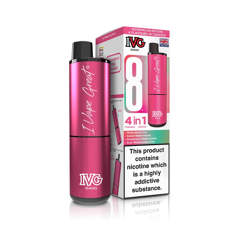 IVG 2400 Watermelon Edition pod rechargeable 20mg 4x2ml